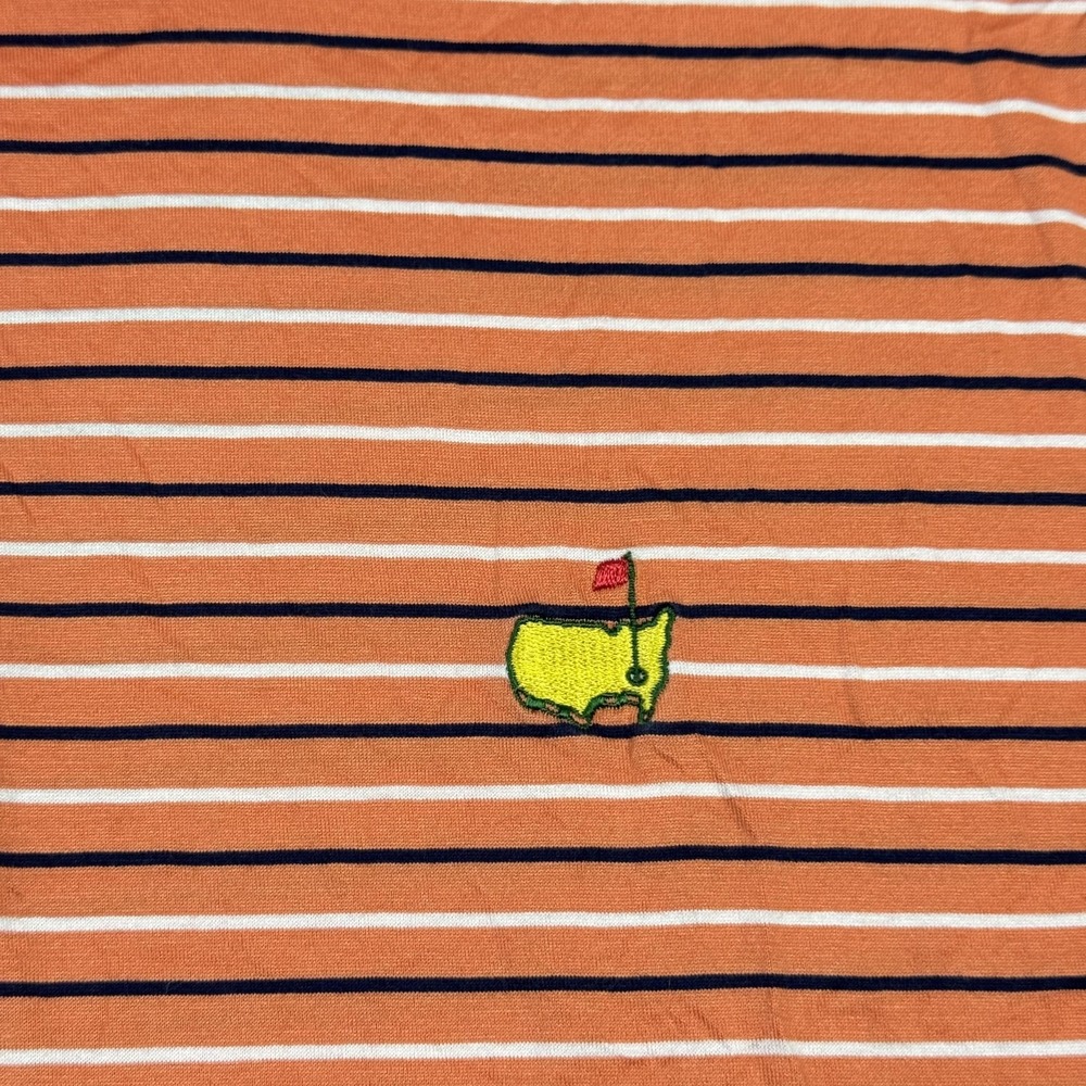Masters Augusta National Golf Shop Polo Shirt Mens Large Orange Striped - Picture 5 of 11